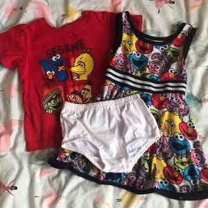 Sesame Street Dress & T-shirt bundle 24M